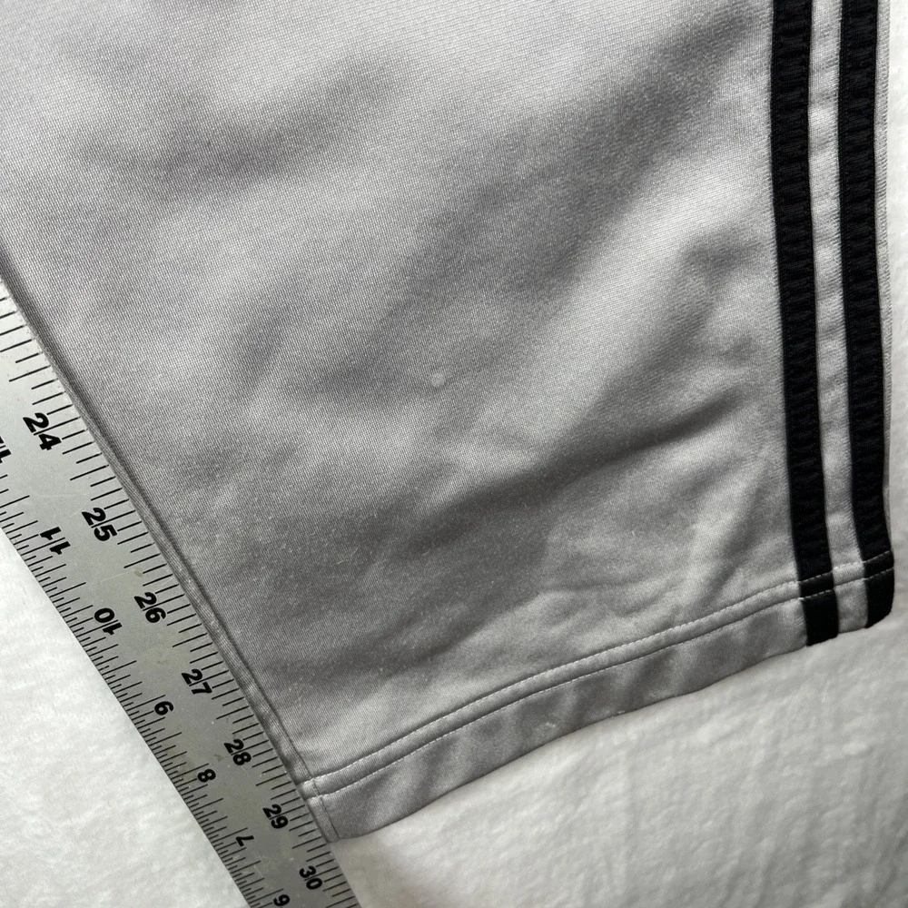 VTG Y2K Adidas Snap On Men's Grey Striped Activewear Pants Size Large